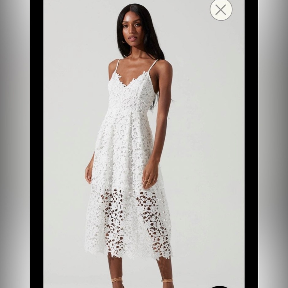 ASTR The Label crochet midi dress